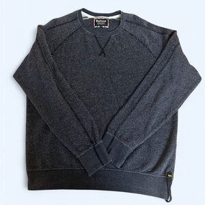 Barbour Men's Navy Blue Crewneck Sweater, 100% Cotton